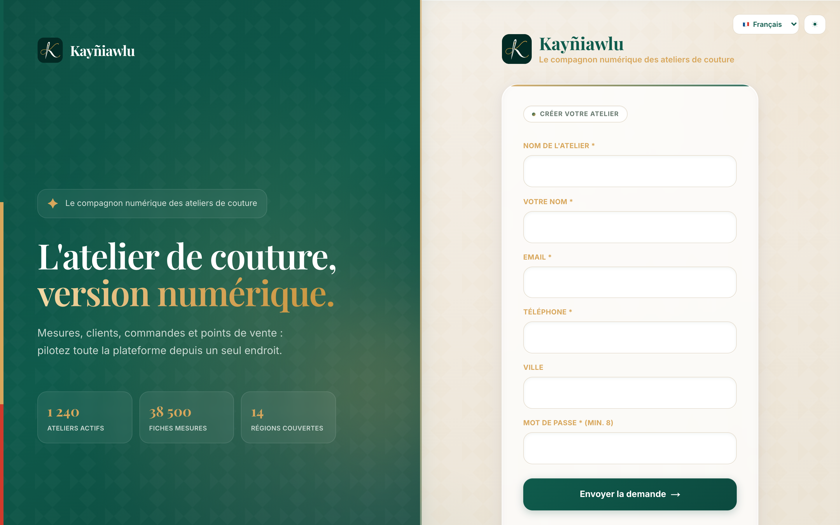 Inscription backoffice